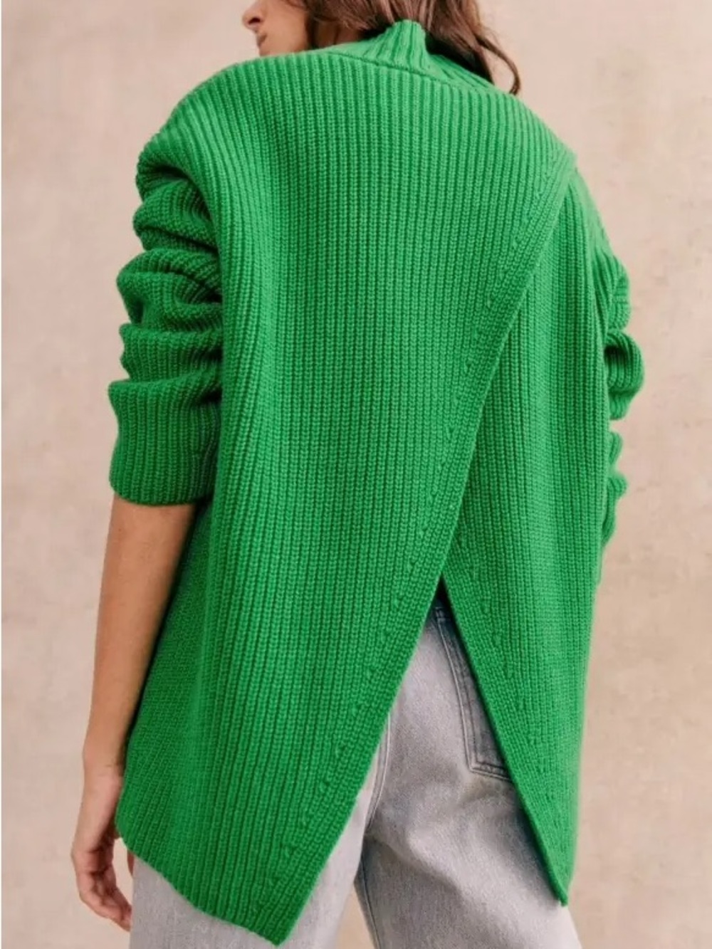 SEZANE Emilia Jumper in Bright Green Size Small - Picture 3 of 8